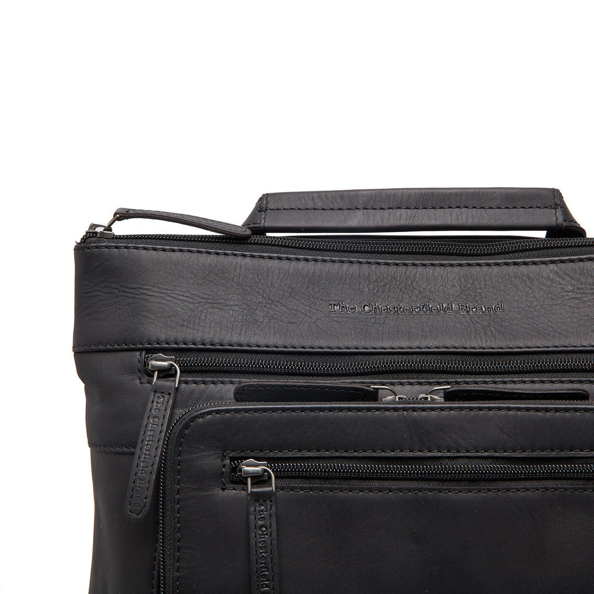 
Classic 100% Full-Grain leather Backpack - عرض خلفي يوضح أحزمة الجلد المقواة والخياطة المتقنة
