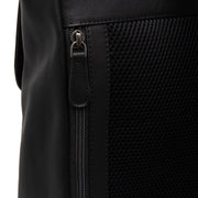Solid Antique Brass Hardware &amp; Heavy-Duty Dual Zipper Detail on Farrow Full-Grain Leather Laptop Backpack نسائي
