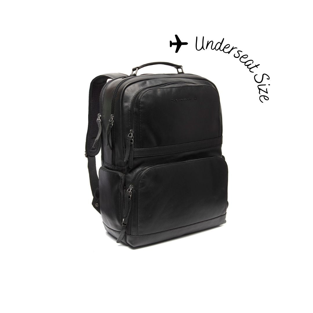 Lennox Full-Grain Leather Laptop Backpack نسائي in Classic 100% Full-Grain Leather - Full Exterior Front Profile View | Buy Online