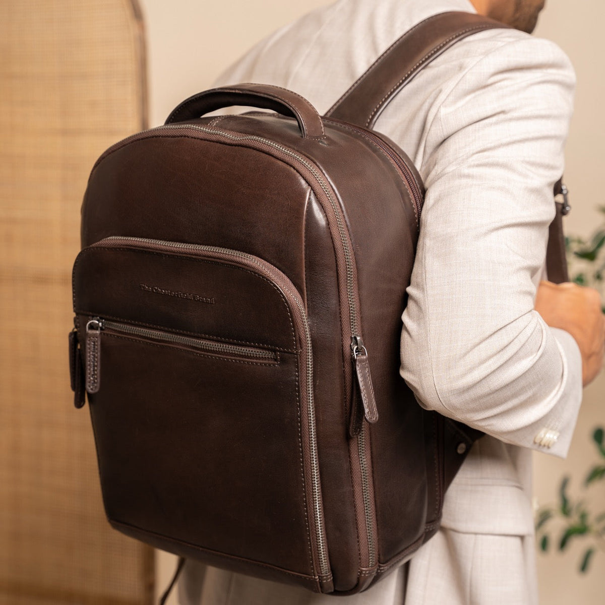 Maggiore Full-Grain Leather Laptop Backpack رجالي – alternate product view 2