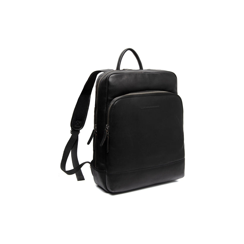 Nicola Full-Grain Leather Laptop Backpack in Classic 100% Full-Grain Leather - Full Exterior Front Profile View | Buy Online