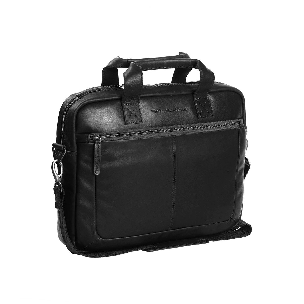 Calvi Full-Grain Leather Laptop Bag نسائي in Classic 100% Full-Grain Leather - Full Exterior Front Profile View | Buy Online