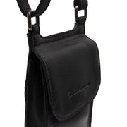 Nebra Full-Grain Leather Phone Bag نسائي - Lateral Side Profile View Showing Sleeve Cut &amp; Athletic Taper Fit