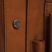 Cognac Leather Portfolio Barnet نسائي, detail view 4
