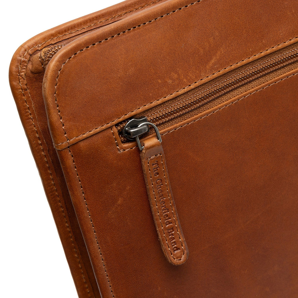 Cognac Leather Portfolio Moreton نسائي, detail view 4