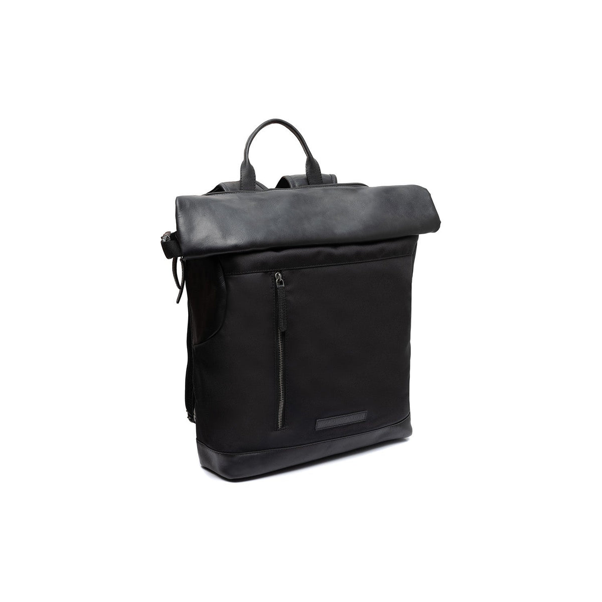 Bornholm Full-Grain Leather Roll-top Backpack نسائي in Classic 100% Full-Grain Leather - Full Exterior Front Profile View | Buy Online