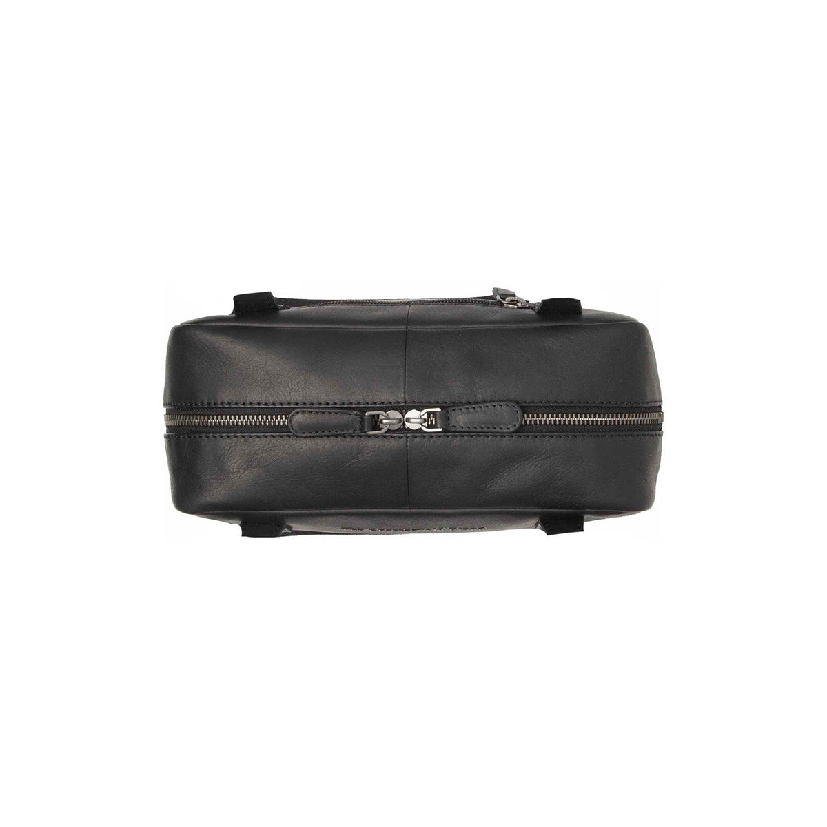 Solid Antique Brass Hardware &amp; Heavy-Duty Dual Zipper Detail on Fenno Full-Grain Leather Shoulder Bag نسائي