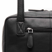 Fenno Full-Grain Leather Shoulder Bag نسائي - Structured Side Profile Showing Gusset Depth &amp; Expansion Capacity