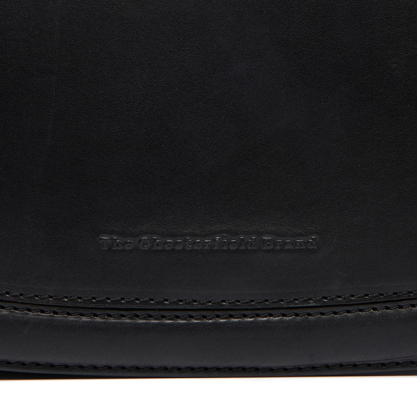 Classic 100% Full-Grain leather Bag - Rear Perspective Showing Reinforced Leather Straps & Stitching