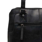 Seron Full-Grain Leather Shoulder Bag نسائي - Structured Side Profile Showing Gusset Depth &amp; Expansion Capacity