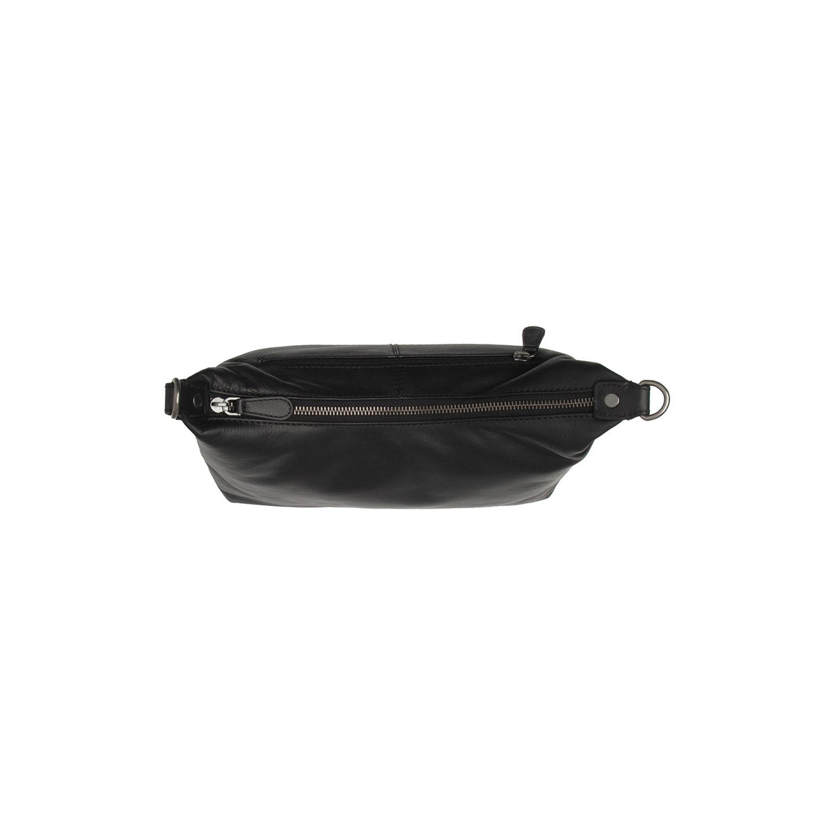 Skara Full-Grain Leather Shoulder Bag نسائي - Structured Side Profile Showing Gusset Depth &amp; Expansion Capacity