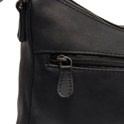 Tivra Full-Grain Leather Shoulder Bag نسائي - Structured Side Profile Showing Gusset Depth &amp; Expansion Capacity