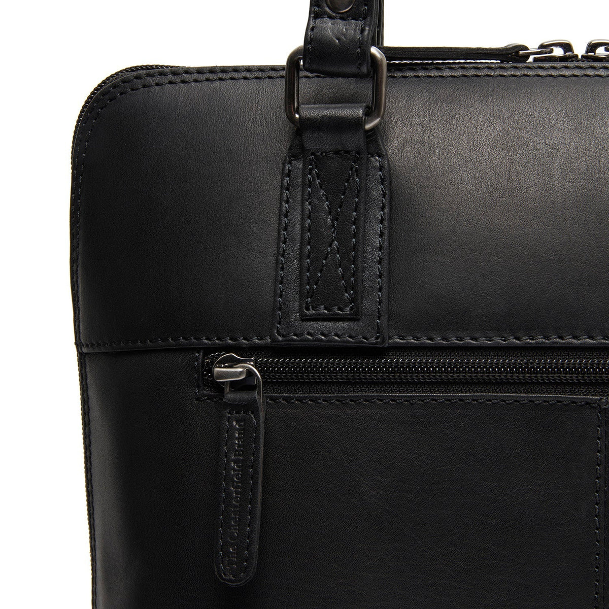 Viamonte Full-Grain Leather Shoulder Bag نسائي - Structured Side Profile Showing Gusset Depth &amp; Expansion Capacity
