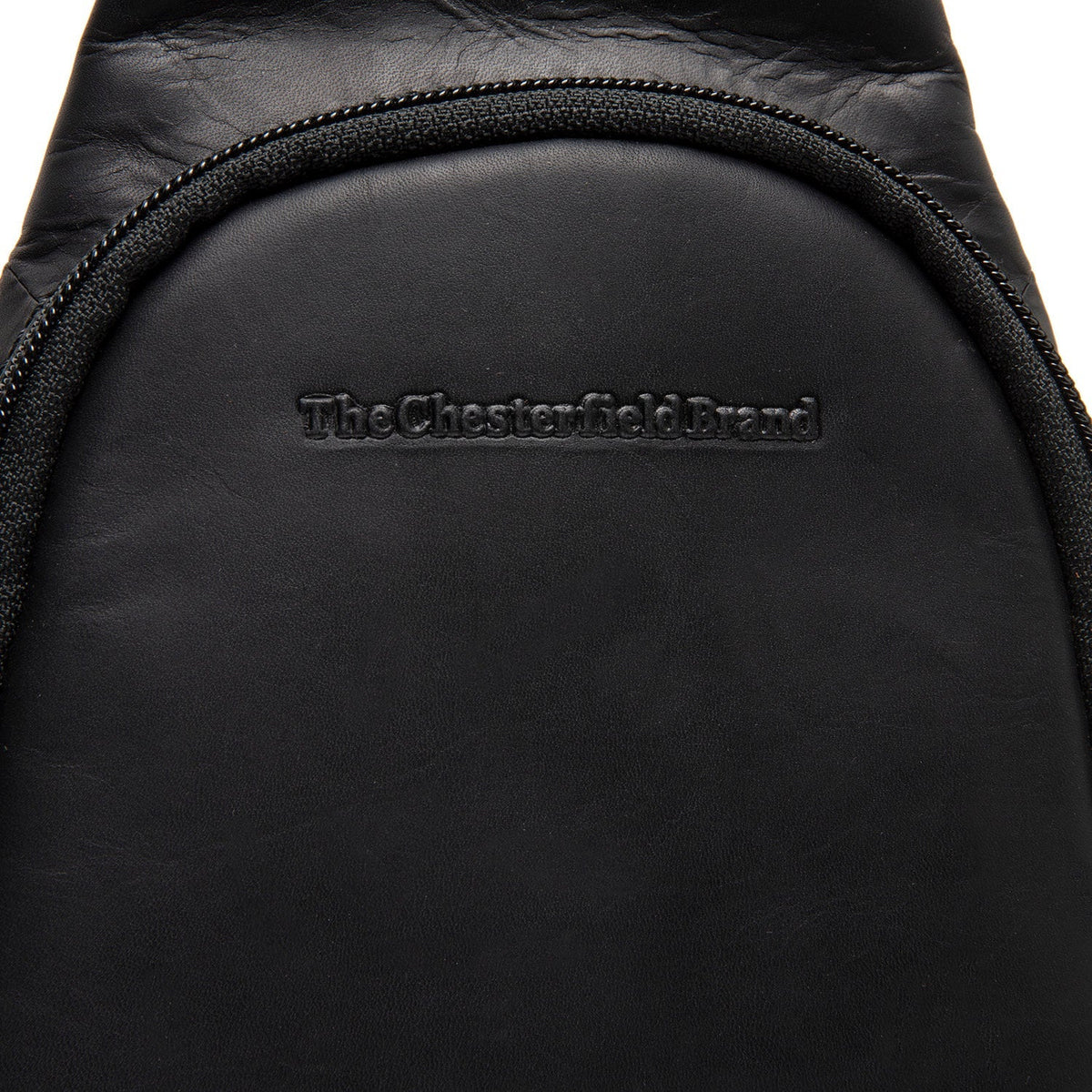 Solid Antique Brass Hardware &amp; Heavy-Duty Dual Zipper Detail on Leather Sling Bag Bowey نسائي
