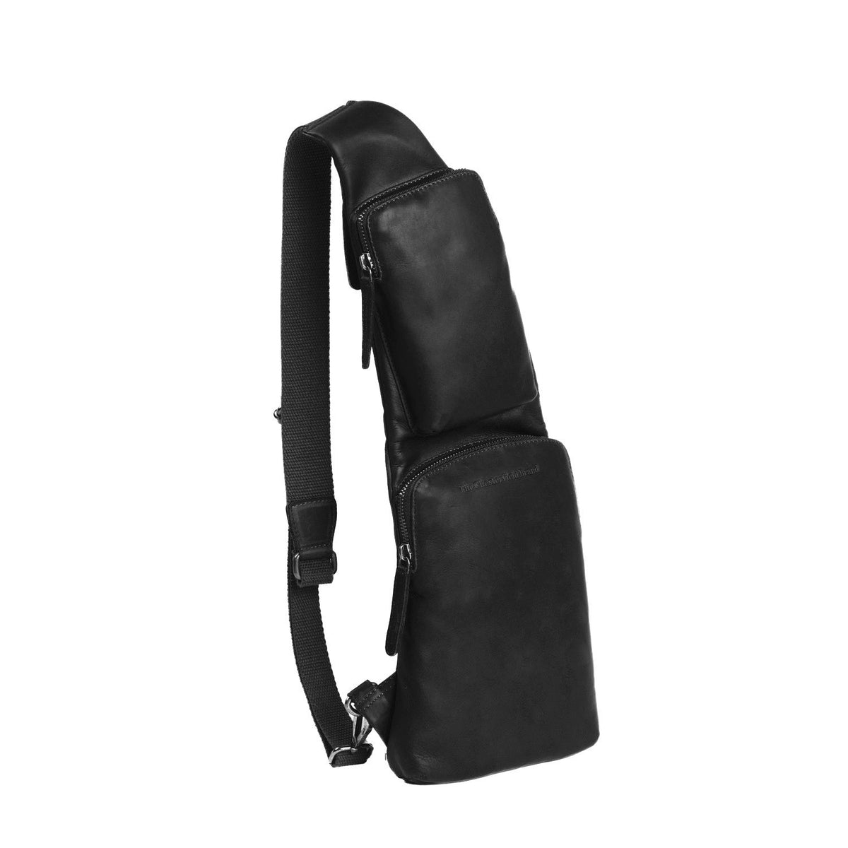 Leather Sling Bag Logan نسائي in Classic 100% Full-Grain Leather - Full Exterior Front Profile View | Buy Online