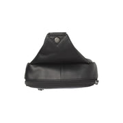 
Leather Sling Bag Salla - عرض جانبي يوضح عمق الحقيبة وسعة التخزين