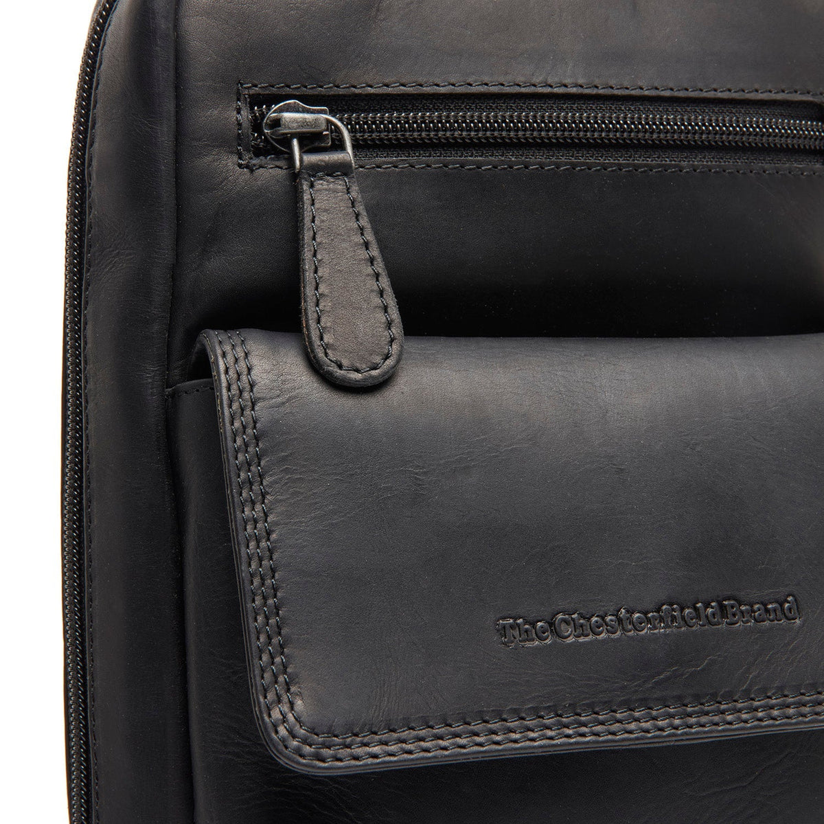 Leather Sling Bag Turelle نسائي - Structured Side Profile Showing Gusset Depth &amp; Expansion Capacity