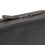 Leather Tech-Organizer Ardan نسائي - Lateral Side Profile View Showing Sleeve Cut &amp; Athletic Taper Fit