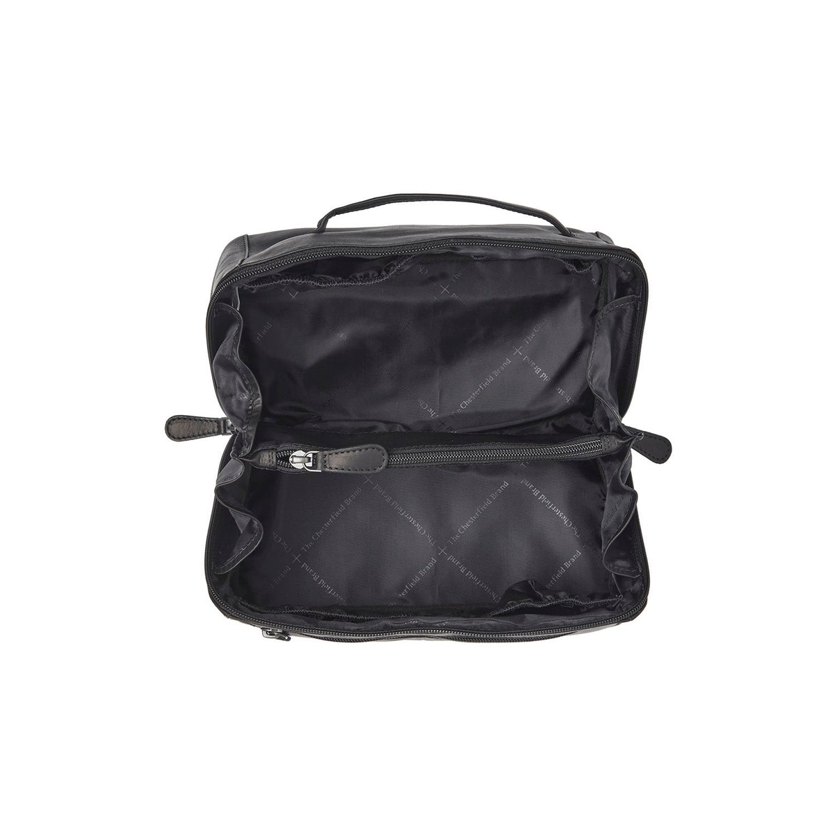 Elmia Full-Grain Leather Toiletry Bag نسائي - Lateral Side Profile View Showing Sleeve Cut &amp; Athletic Taper Fit