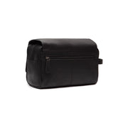 Tailored Rib Cuffs &amp; Hem Craftsmanship Construction Detail on Rosario Full-Grain Leather Toiletry Bag نسائي