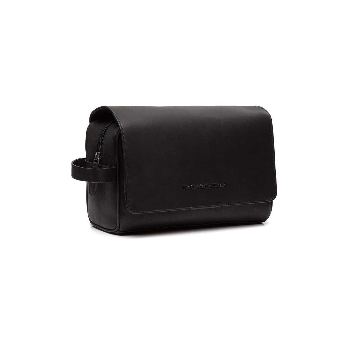 Rosario Full-Grain Leather Toiletry Bag نسائي in Classic 100% Full-Grain Leather - Front Profile View &amp; Tailored Silhouette | Buy Online