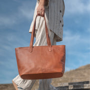 Monza Full-Grain Leather Tote Bag نسائي – alternate product view 2