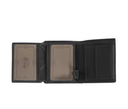 Classic 100% Full-Grain leather Wallet - Rear Perspective Showing Reinforced Leather Straps & Stitching