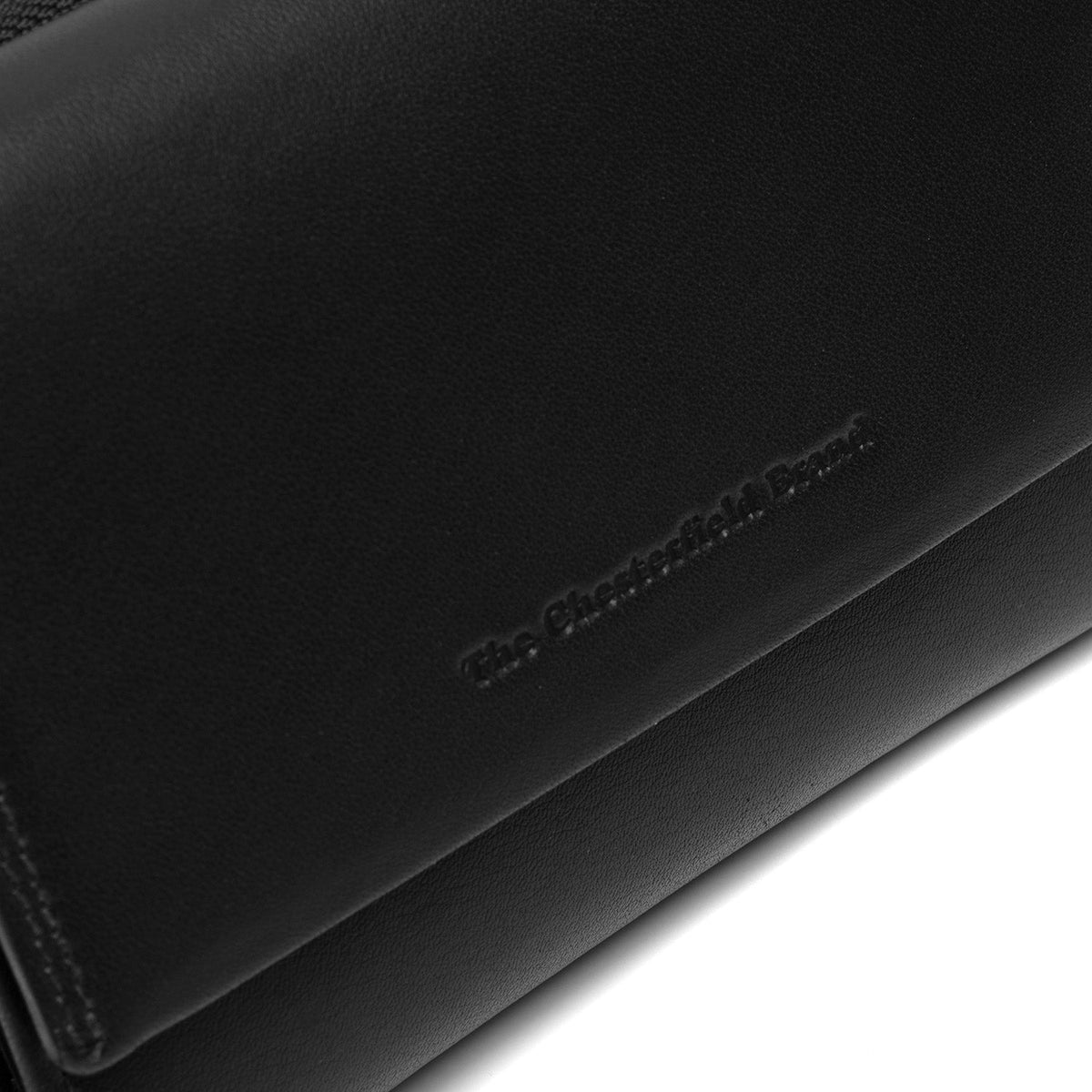 Solid Antique Brass Hardware &amp; Heavy-Duty Dual Zipper Detail on Doniva Full-Grain Leather Wallet نسائي