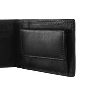 Enzo Full-Grain Leather Wallet رجالي - Structured Side Profile Showing Gusset Depth &amp; Expansion Capacity