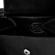 Solid Antique Brass Hardware &amp; Heavy-Duty Dual Zipper Detail on Harlem Full-Grain Leather Wallet رجالي