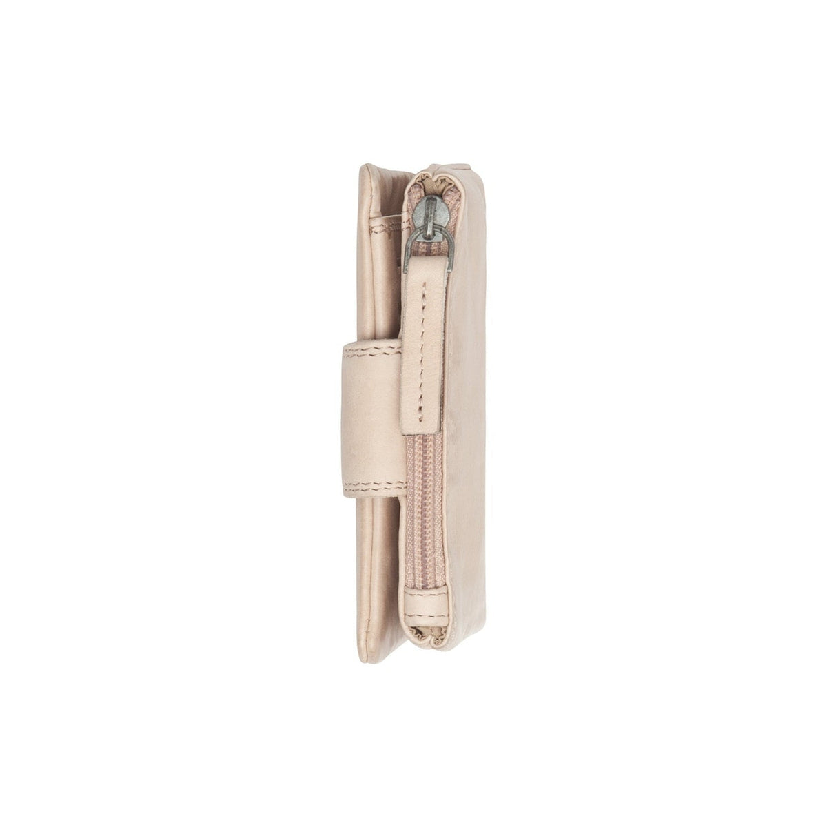 Mavona Full-Grain Leather Wallet نسائي - Structured Side Profile Showing Gusset Depth &amp; Expansion Capacity