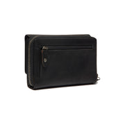 Rhodos Full-Grain Leather Wallet نسائي - Structured Side Profile Showing Gusset Depth &amp; Expansion Capacity