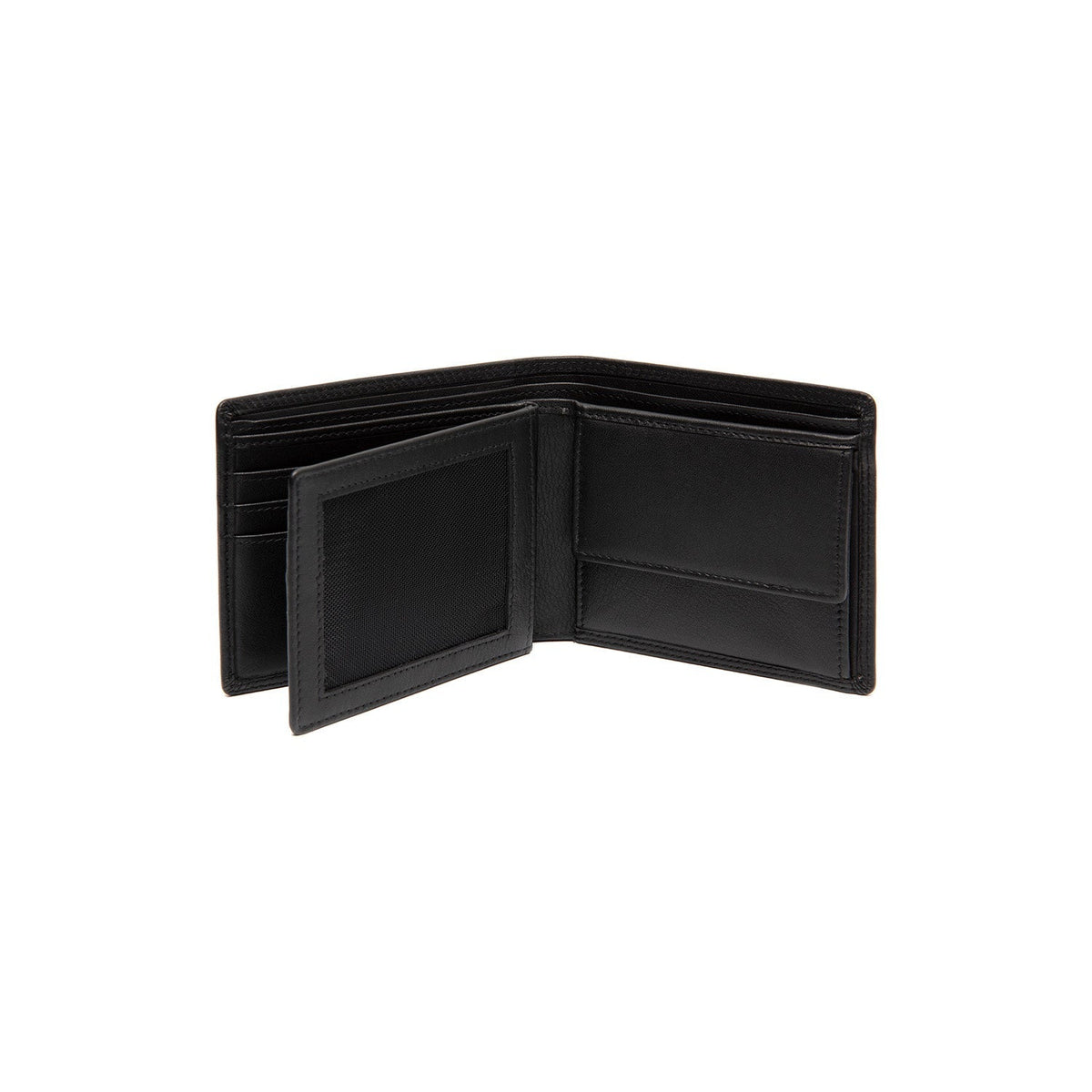 Solid Antique Brass Hardware &amp; Heavy-Duty Dual Zipper Detail on Stephens Full-Grain Leather Wallet رجالي