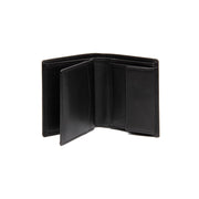 Classic 100% Full-Grain leather Wallet - Rear Perspective Showing Reinforced Leather Straps & Stitching