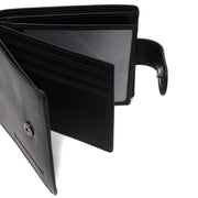 Yamba Full-Grain Leather Wallet رجالي - Structured Side Profile Showing Gusset Depth &amp; Expansion Capacity