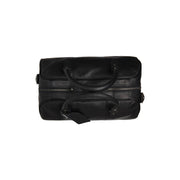 Liam Full-Grain Leather Weekender Bag نسائي - Structured Side Profile Showing Gusset Depth &amp; Expansion Capacity