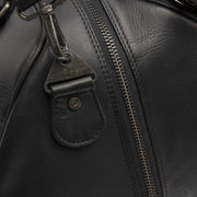 Volenza Full-Grain Leather Weekender Bag نسائي - Structured Side Profile Showing Gusset Depth &amp; Expansion Capacity