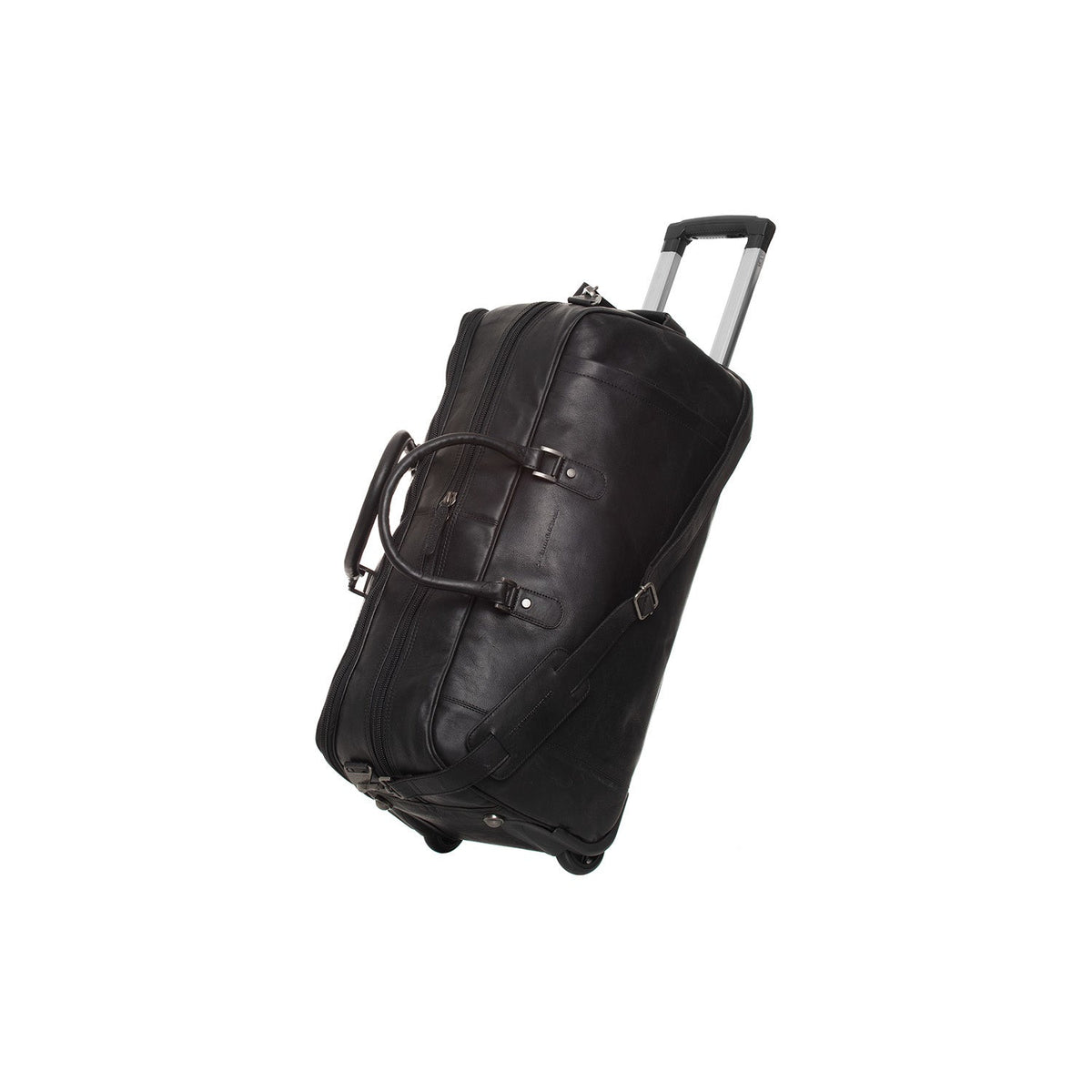 Leather Weekender Trolley Jayven نسائي in Classic 100% Full-Grain Leather - Full Exterior Front Profile View | Buy Online
