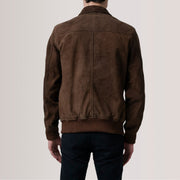Lester بني Suede جاكيت بومبر جلد رجالي – alternate product view 5