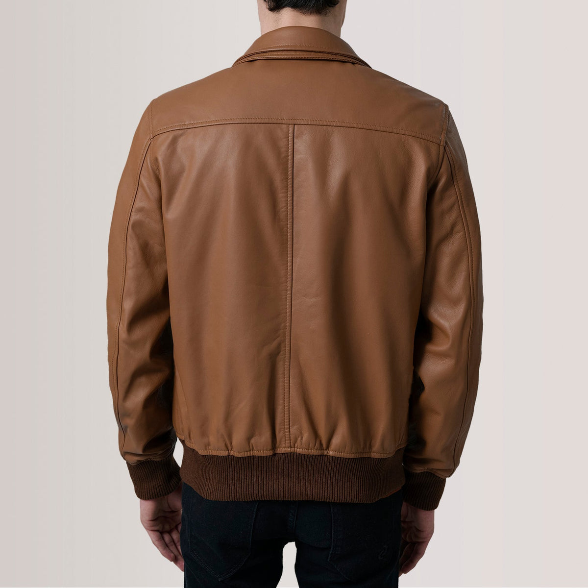 Lester بني Suede جاكيت بومبر جلد رجالي – alternate product view 5