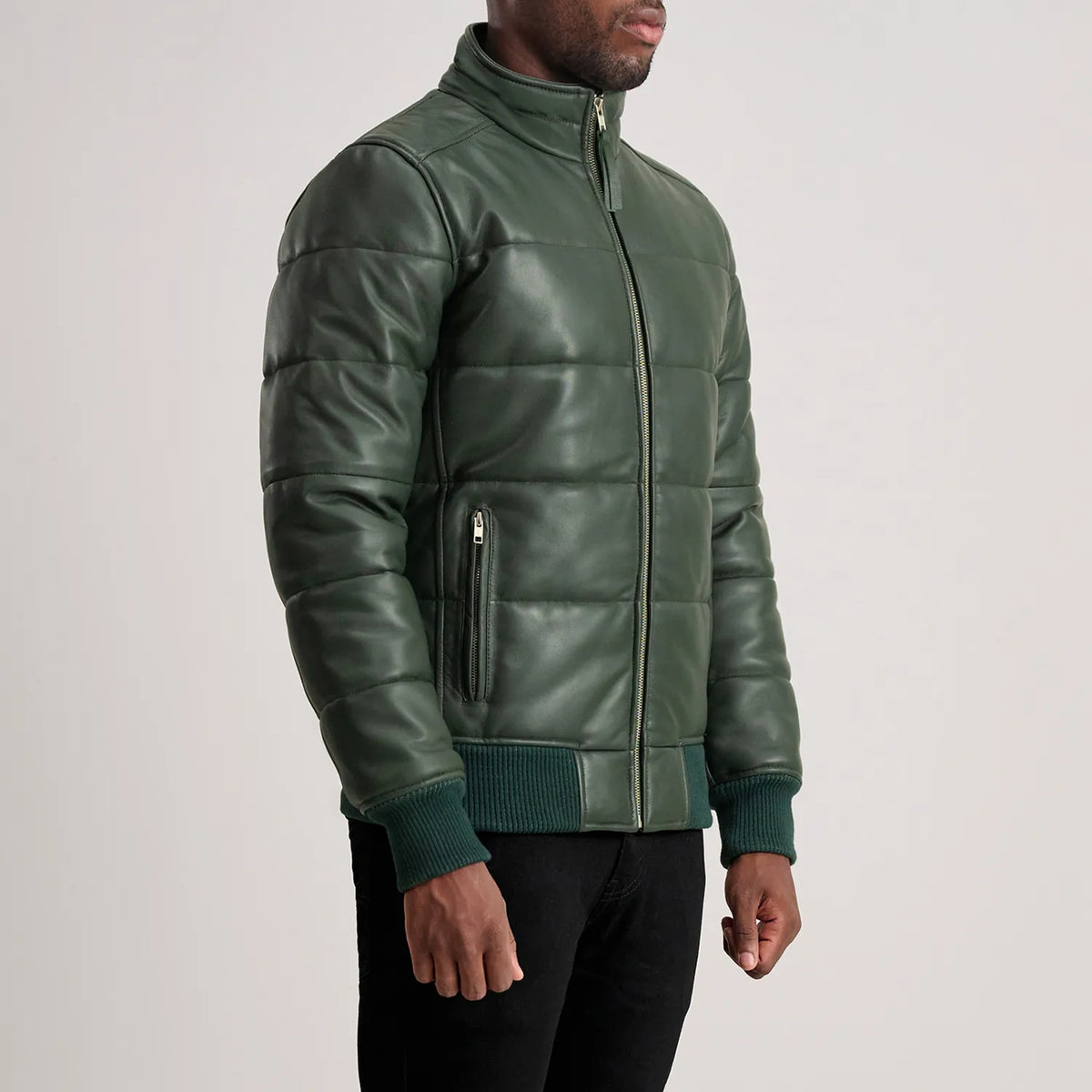 Lucas جاكيت بومبر جلد رجالي – alternate product view 2