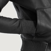 Luna Hooded جاكيت بومبر جلد نسائي – alternate product view 6