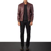 Moda جاكيت بومبر جلد رجالي – alternate product view 4