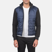 
Nashville مبطن ومحاك أزرق Windbreaker جاكيت جلد رجالي in Blue & Black Nylon (Torso) &Amp; Knitted Fabric (Sleeves) - عرض أمامي وقَصّة مفصلة أنيقة | شراء أونلاين عبر المتجر الرسمي