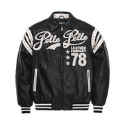 
Encrusted Varsity جاكيت جلد نسائي