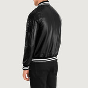 Authentic Sheepskin Leather with Semi-aniline Finish Grain Texture &amp; Heavy-Duty Seam Stitching Detail