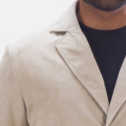 
Professor By Day Suede بليزر جلد رسمي رجالي - عرض جانبي يوضح قَصّة الأكمام المريحة
