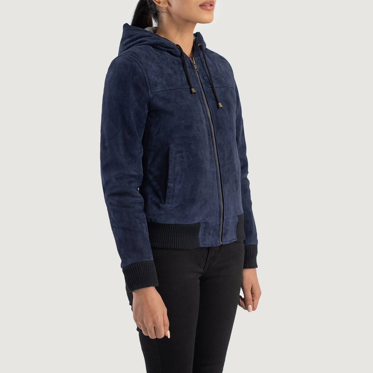 
Rebella Hooded جاكيت بومبر جلد نسائي – alternate product view 2