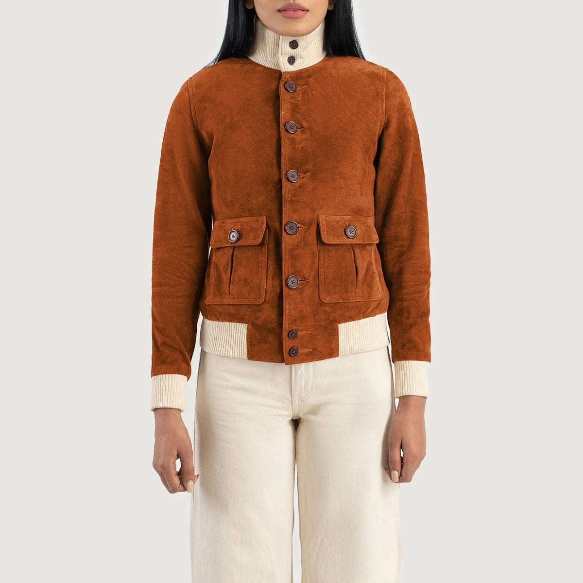 
Sasha A1 جاكيت بومبر جلد نسائي – alternate product view 4