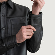 Authentic Sheepskin Leather with Semi-Aniline Finish Grain Texture &amp; Heavy-Duty Seam Stitching Detail